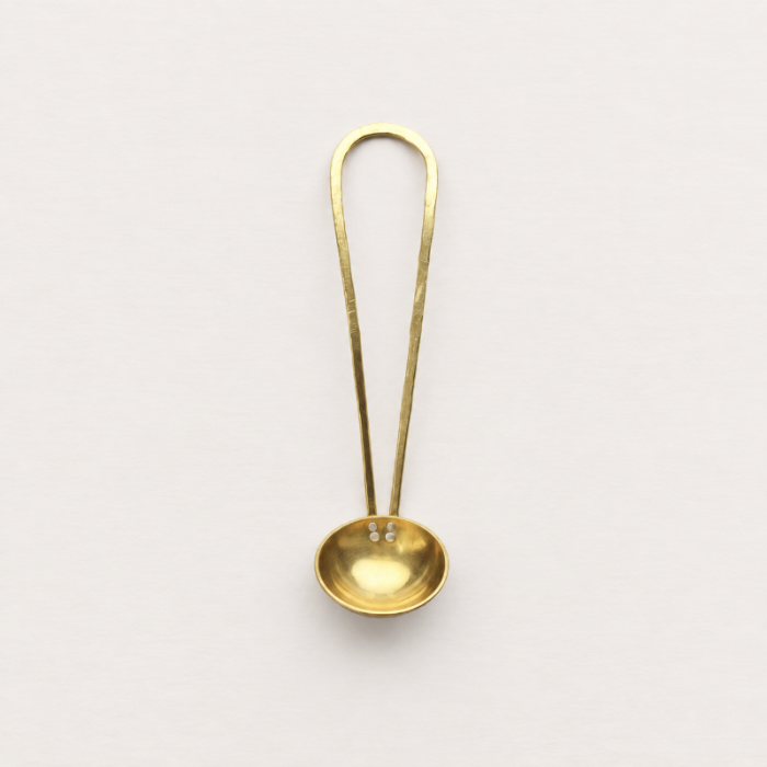 Handmade brass and silver teaspoon by raz|maker