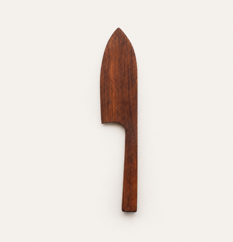 Handcrafted Brown Oak cake knife by Selwyn House