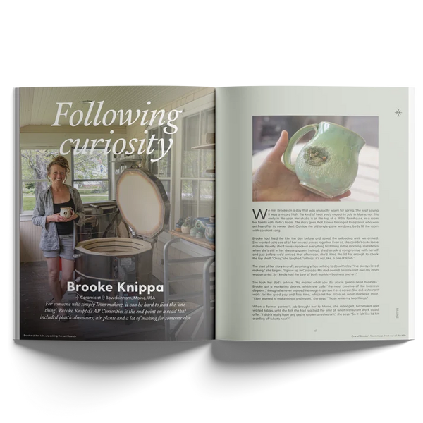 Ceramicist Brooke Knippa featured in We Are Makers Edition Nineteen in Maine