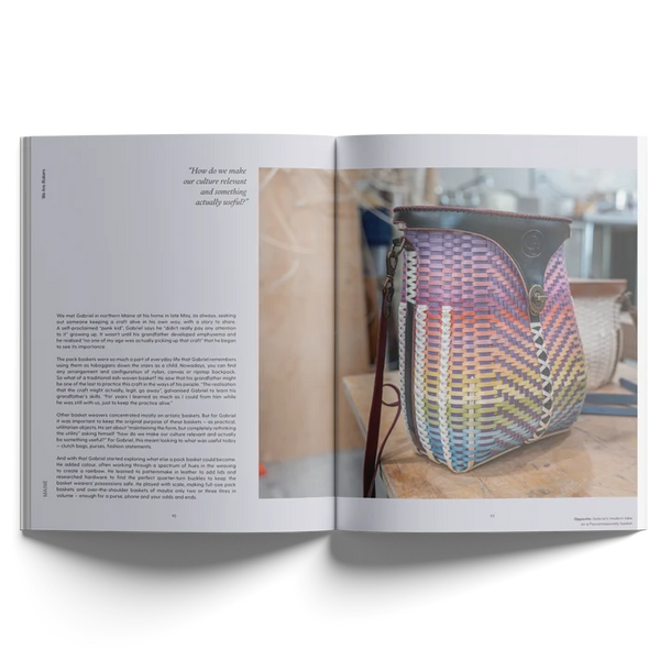 Basket made by Gabriel Frey featured in We Are Makers Edition Nineteen in Maine