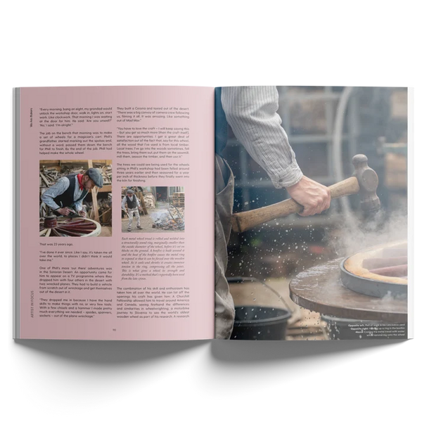 Wheelwright Phill Gregson featured in We Are Makers Edition Nineteen in Lancashire