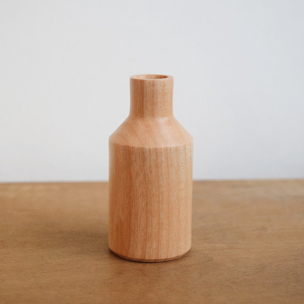 Handcrafted ash wooden mini vase by Selwyn House