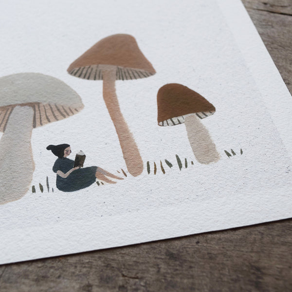 ‘A Quiet Place to Read’ by Gemma Koomen is a  high quality Giclee print featuring one of her beautiful illustrations painted in gouache and ink. 
