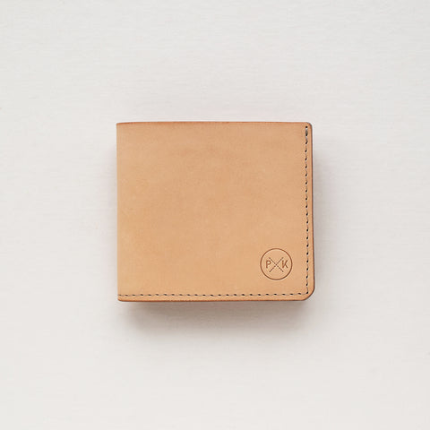 Natural leather billfold wallet handcrafted by Paula Kirkwood. Made from a luxurious, supple, Italian vegetable tanned leather.