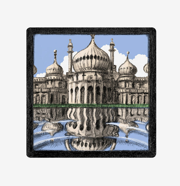 ‘Royal Pavilion’ is part of the ‘Brighton Icons’ collection. A series of limited edition art prints numbered 1 to 75 signed by the artist Malcolm Trollope-Davis and produced as an A3 giclee print. The Royal Pavilion, and surrounding gardens, also known as the Brighton Pavilion, is a Grade I listed former royal residence located in Brighton, England.