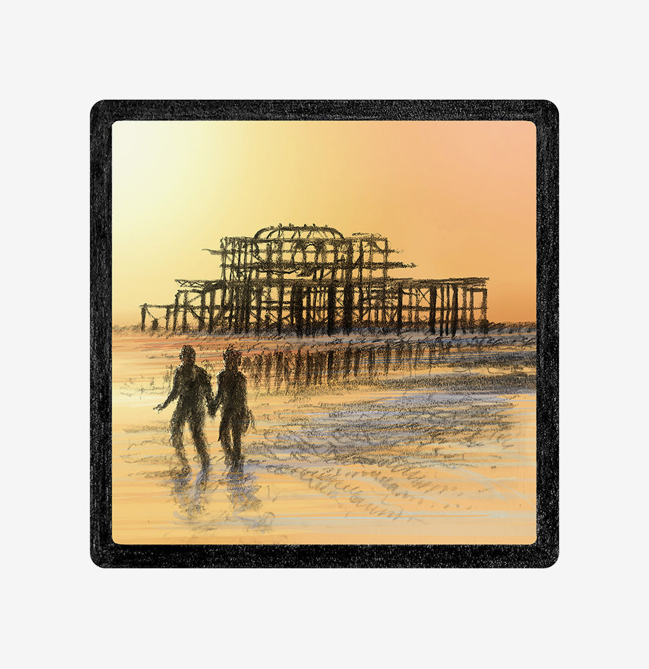 ‘Brighton West Pier’ is part of the ‘Brighton Icons’ collection. A series of limited edition art prints numbered 1 to 75 signed by the artist Malcolm Trollope-Davis and produced as an A3 giclee print.