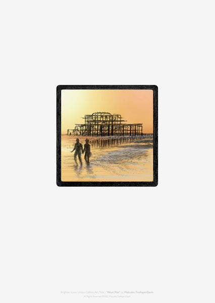 ‘Brighton West Pier’ is part of the ‘Brighton Icons’ collection. A series of limited edition art prints numbered 1 to 75 signed by the artist Malcolm Trollope-Davis and produced as an A3 giclee print.