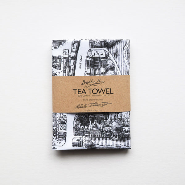 Our Brighton Map tea towel features a section of our hand drawn map of Brighton by artist Malcolm Trollope-Davis. Made in the UK from 100% premium cotton, it makes a perfect gift for anyone who loves Brighton! Free gift wrapping and shipped using eco friendly packaging.