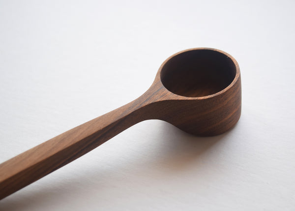 Handcrafted Wooden Coffee Scoop by Selwyn House. This Walnut Coffee Scoop is handcrafted in small batches. Simple, natural and beautiful, this coffee scoop will be a pleasure to use every morning.