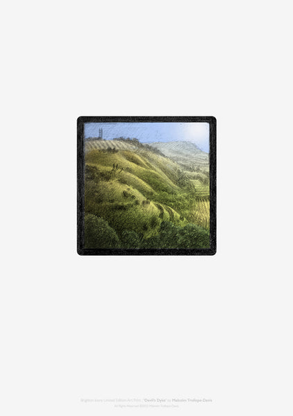 A3 Devil's Dyke limited edition fine art print by Malcolm Trollope-Davis