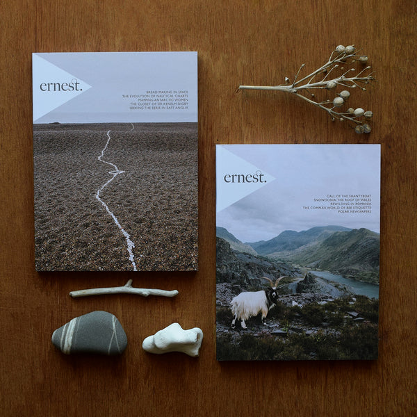 Ernest Journal, issue 7, is an independent biannual printed magazine for curious and adventurous gentlefolk.