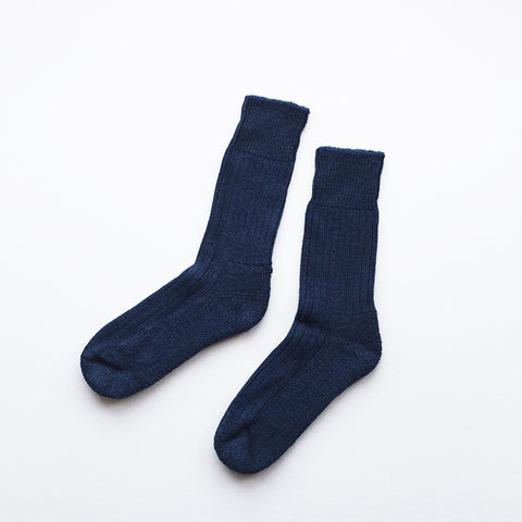 These soft and cosy Alpaca socks in indigo are perfect for wearing inside your walking boots or wellies! They have a cushion sole for extra comfort and they are breathable to resist moisture. These socks have been made in Nottinghamshire by one of the oldest sock manufacturers in the UK using traditional techniques.