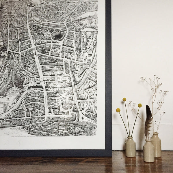 This is a Lewes Map limited edition print hand drawn by Malcolm Trollope-Davis.