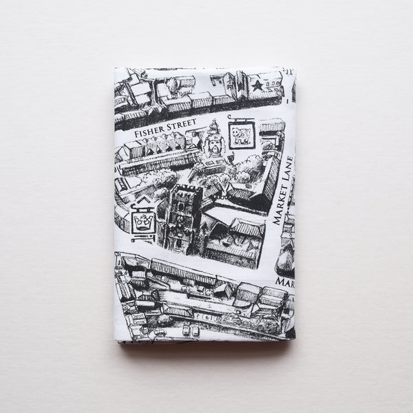 Lewes Map tea towel featuring part of our hand drawn map of Lewes by artist Malcolm Trollope-Davis. Made in the UK from 100% premium cotton, it makes a perfect gift for anyone who loves Lewes! 