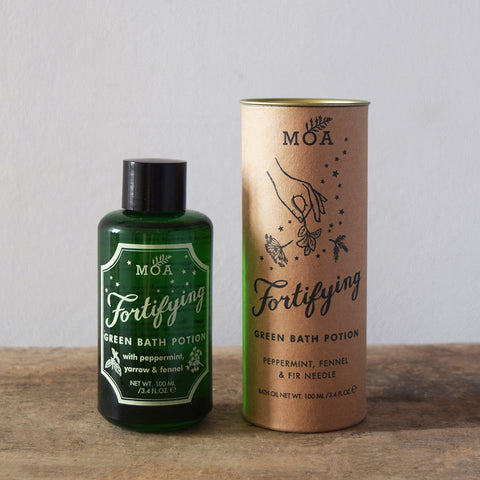 De-stress your mind and relax with this Revitalising and Fortifying Green Bath Potion by Magic Organic Apothecary (MOA London), which is 100% natural and contains organic essential oils.