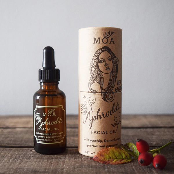 Aphrodite Facial Oil by Magic Organic Apothecary, MOA London, is a 100% natural and organic skincare product made in the UK.