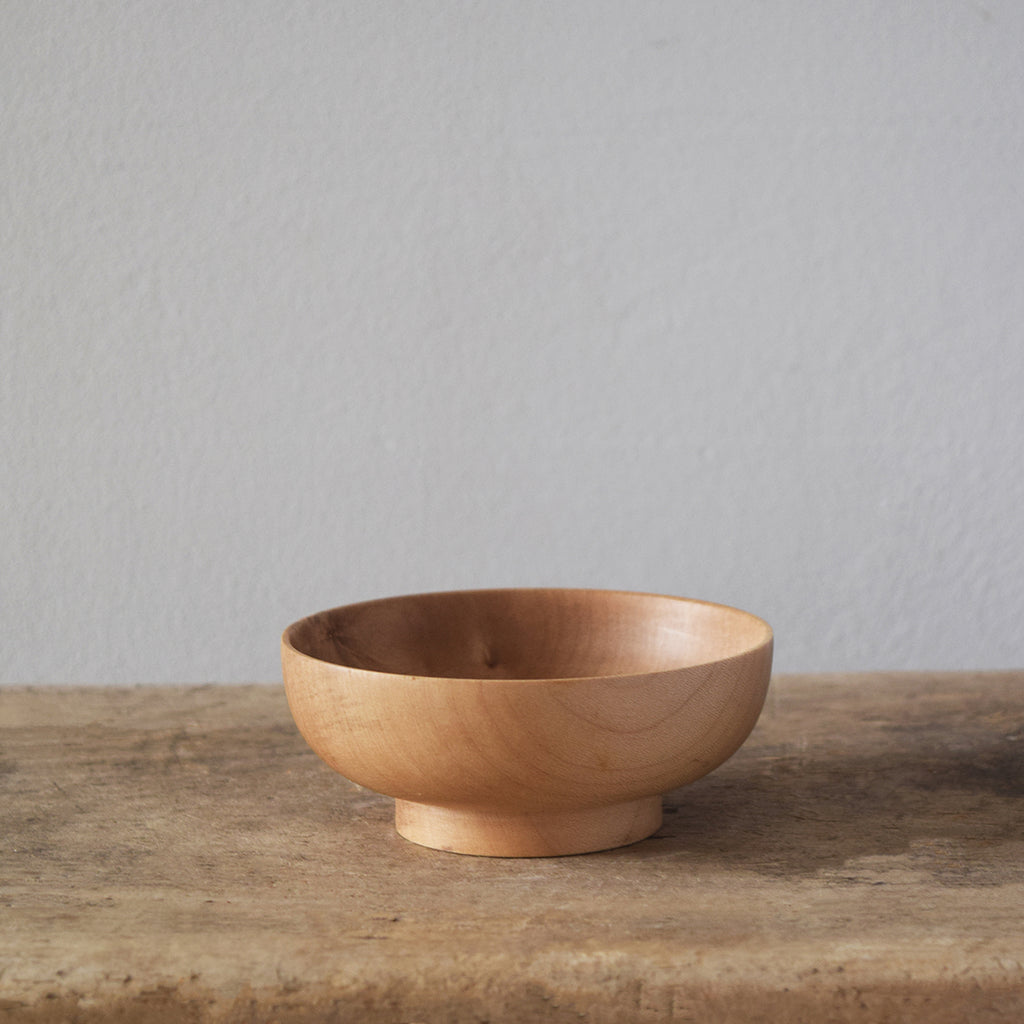 Handcrafted Wooden Mini Bowl by Selwyn House. These pretty and delicately-thin hand-turned Sycamore mini bowls have such a lot of uses around the home, from holding salt & spices in the kitchen to taking a place on the dressing table for rings. Each one is turned from pale English Sycamore, then finished in a food-safe hard wax oil.