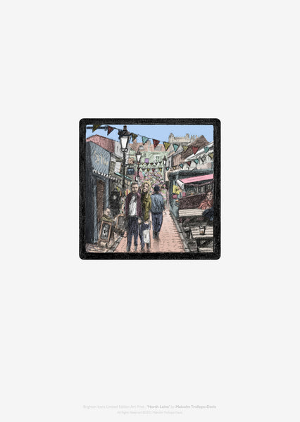 A3 North Laine limited edition fine art print by Malcolm Trollope-Davis