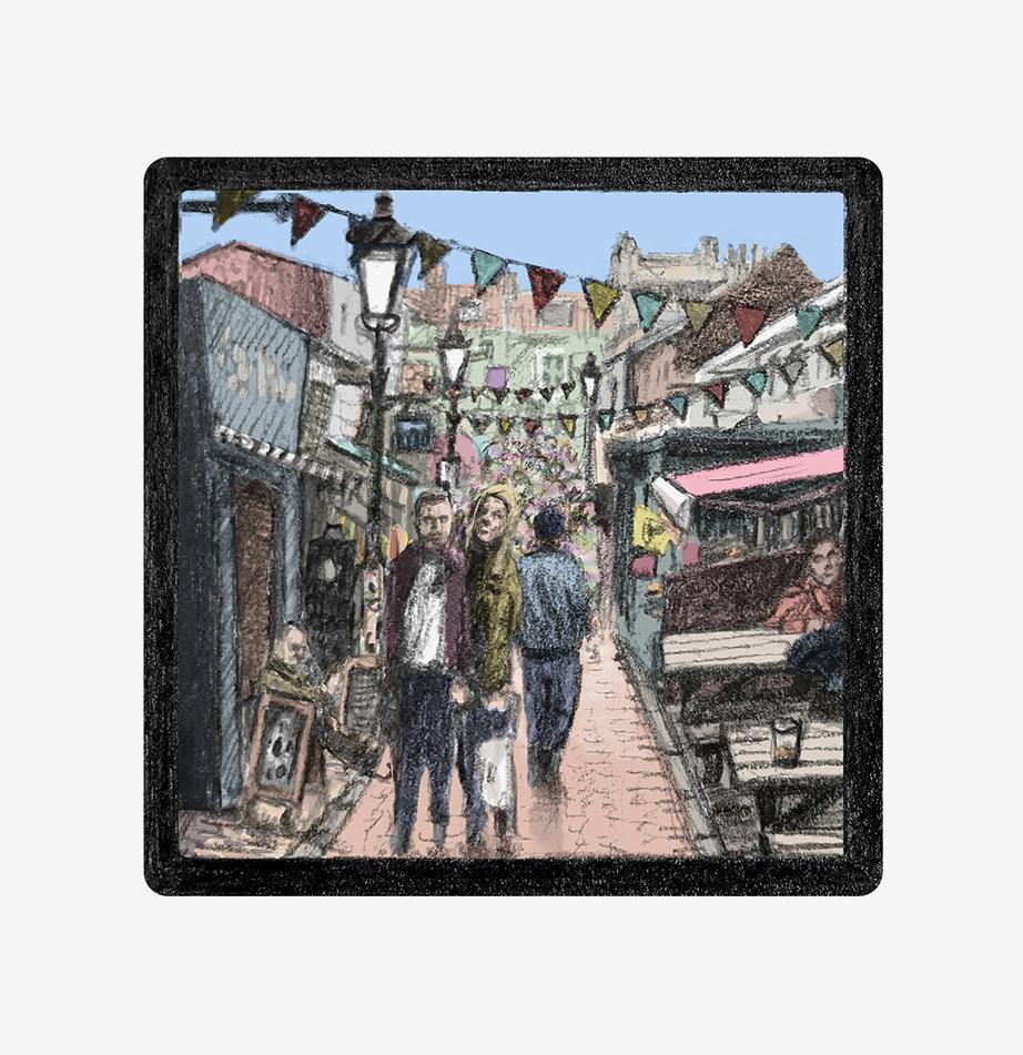 North Laine Brighton limited edition fine art print by Malcolm Trollope-Davis