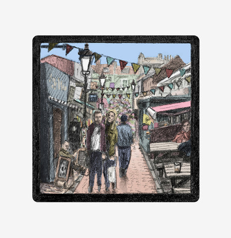 North Laine Brighton limited edition fine art print by Malcolm Trollope-Davis