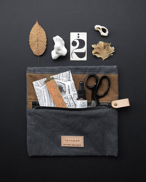 A beautiful and practical waxed cotton outdoor pouch, designed and handcrafted in a seaside studio in Aberdeen. This pouch is perfect for keeping your important items, like maps, travel documents, phone, or other essentials safe when out on your everyday adventures, travels and hiking trips.