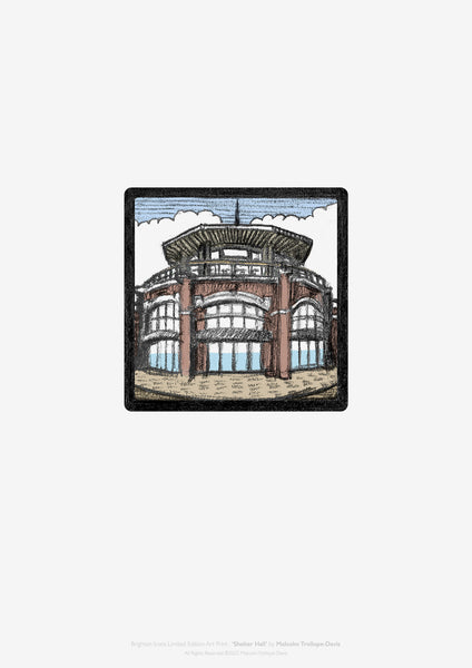 A3 Shelter Hall limited edition fine art print by Malcolm Trollope-Davis