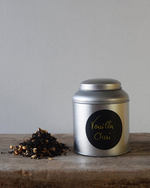 Vanilla Chai black tea is a hand blended Sri Lankan black tea with a well-crafted combination of bold and fiery chai spices perfectly tempered by smooth vanilla. All ingredients are ethically sourced and fairly traded.