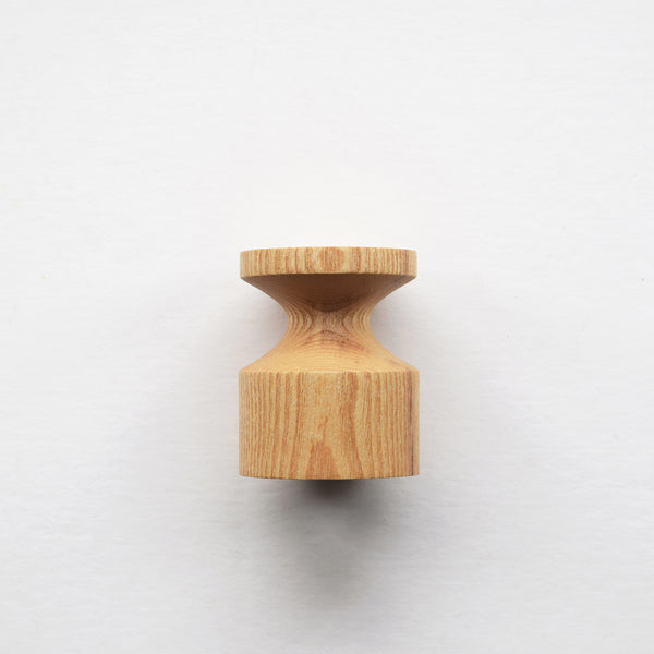 Handcrafted Wooden Candleholder by Selwyn House. Each candlestick is turned from a single piece of Ash. The weight of the wooden base means the candlestick is steady and sturdy. Free gift wrapping and shipped using eco-friendly packaging.
